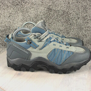 Cannondale Cycling Shoes Womens 8.5 Gray Blue SPD Clipless MTB